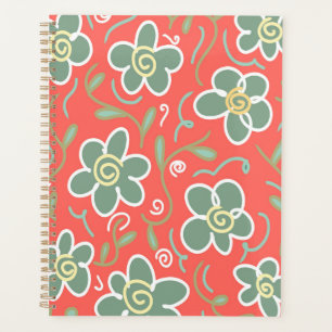 Farbige Blume Planer