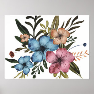 Farbige Blume Poster