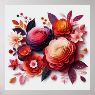 Farbige Blume Poster