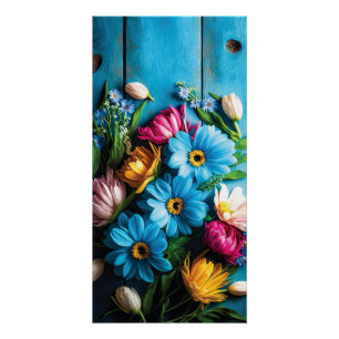 Farbige Blume Poster