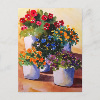 Farbige Blume Poster Postkarte