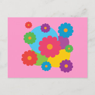 Farbige Blume Postkarte