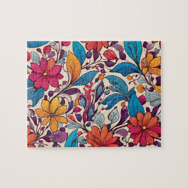 Farbige Blume Puzzle (Horizontal)
