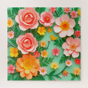 Farbige Blume Puzzle