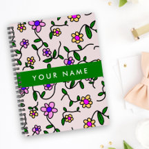 Farbige Blume, rosa Hintergrund, grün