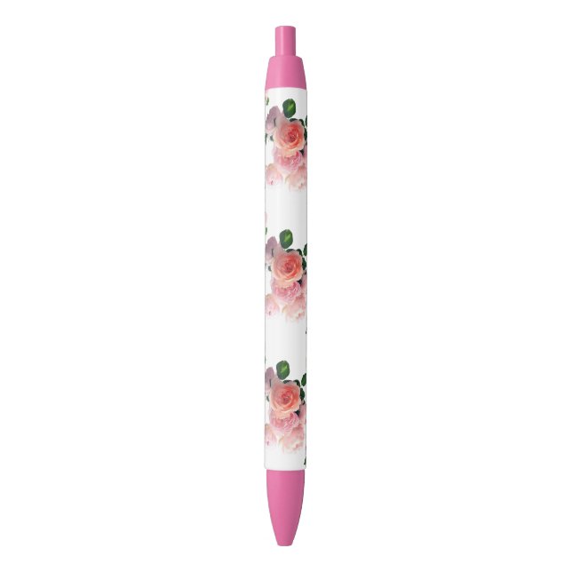 Farbige Blume Rose Trendfarbene Vorlage Kugelschreiber (Vorderseite Vertikal)