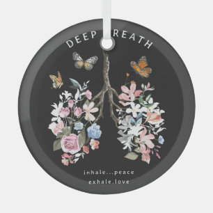 Farbige Blume, Schmetterlinge, Lungenillustrierung Ornament Aus Glas