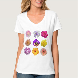Farbige Blume T-Shirt