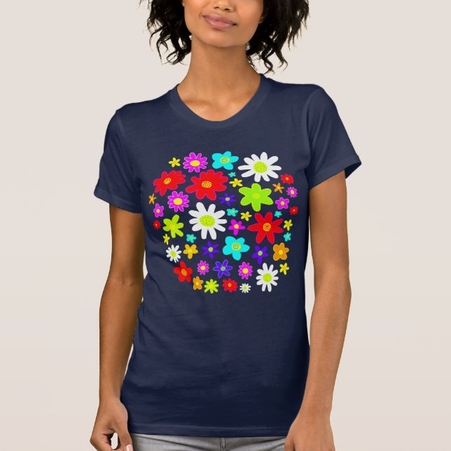 Farbige Blume T-Shirt (Vorderseite)