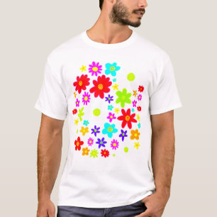 Farbige Blume T-Shirt
