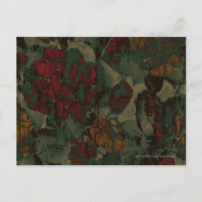 Farbige Blume-Tarnung Postkarte (Vorderseite)