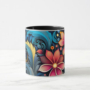 Farbige Blume Tasse