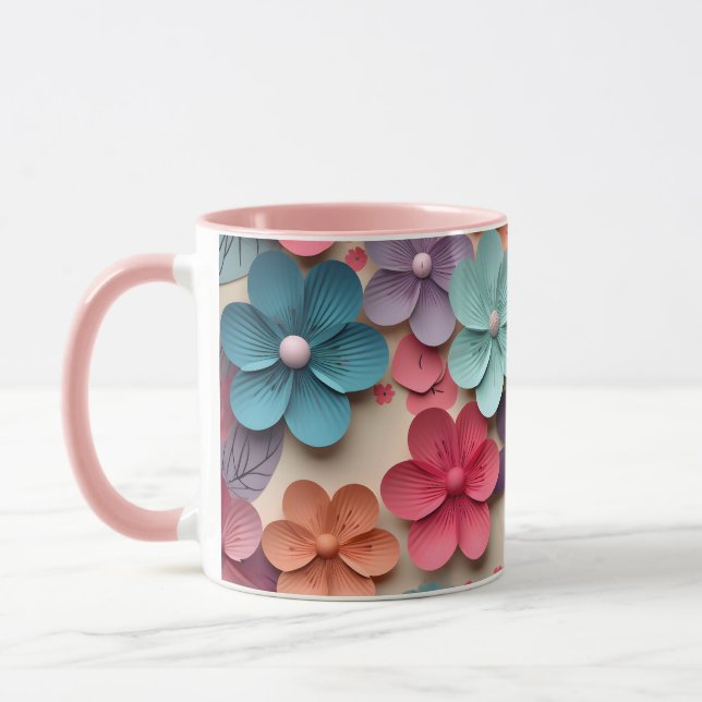 Farbige Blume Tasse (Links)