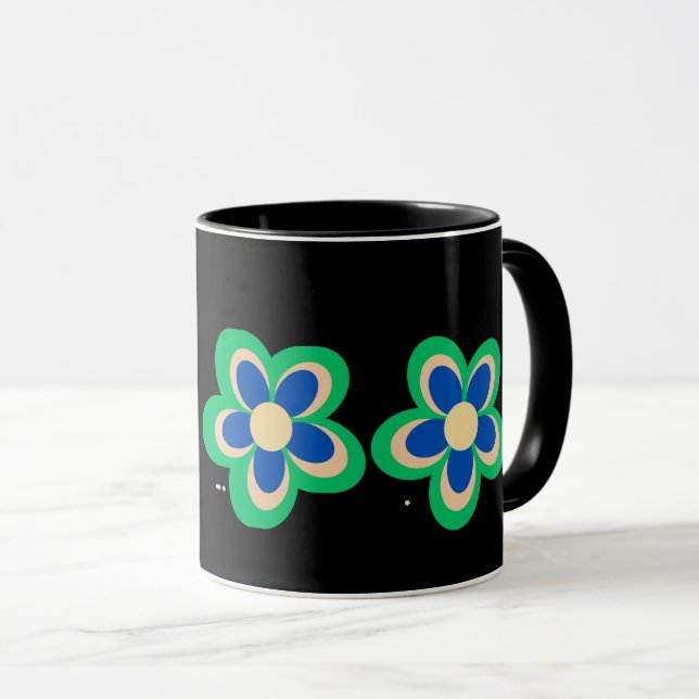 Farbige Blume Tasse (VorderseiteRechts)