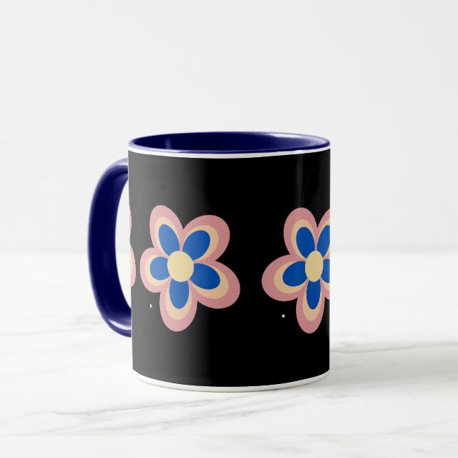 Farbige Blume Tasse (Vorderseite Links)