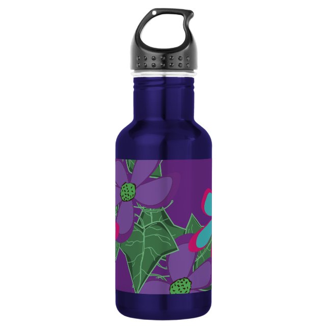 Farbige Blume Trinkflasche (Vorderseite)