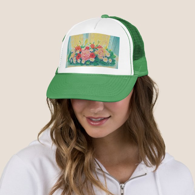 Farbige Blume Truckerkappe (Beispiel)