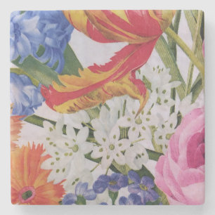 Farbige Blume überall in der Kunst Steinuntersetzer