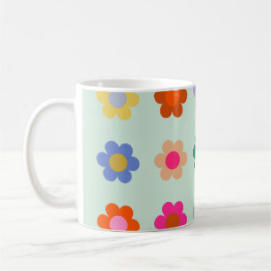 Farbige Blume Vintag Kaffeetasse