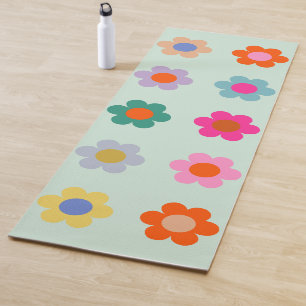 Farbige Blume Vintag Yogamatte