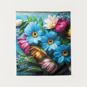 Farbige Blume Wandteppich