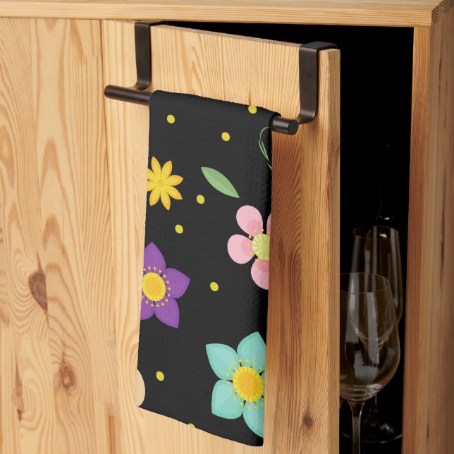 Farbige Blume Wasserfarbe Niedlich Geschirrtuch (Drittel gefaltet)