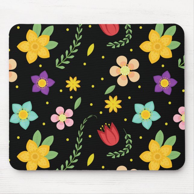 Farbige Blume Wasserfarbe Niedlich Mousepad (Vorne)