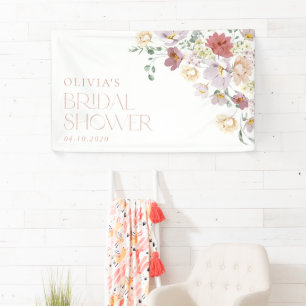 Farbige Blume, Wildblumen, Begrüßung von Bridal Banner