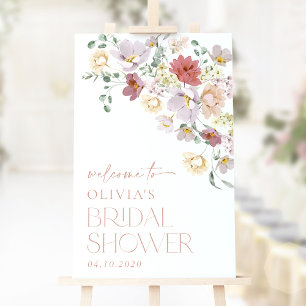 Farbige Blume, Wildblumen, Begrüßung von Bridal Poster