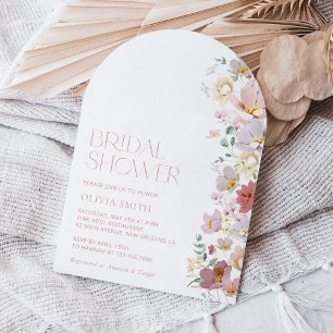 Farbige Blume, Wildblumen, Boho, Brautparty Einladung