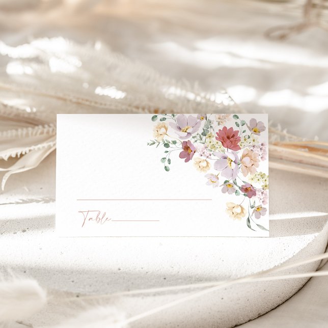 Farbige Blume, Wildblumen, Boho, Brautparty Platzkarte (Von Creator hochgeladen)