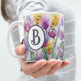 Farbige Blume Zweifarbige Tasse