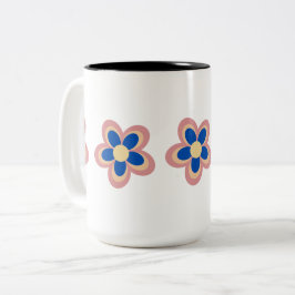Farbige Blume Zweifarbige Tasse