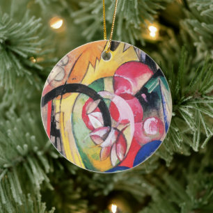 Farbige Blumen (auch Abstrakte Formen) von Franz M Keramikornament