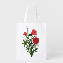 Farbige Blumen-Design-Wiederverwendungs-Einkaufsta