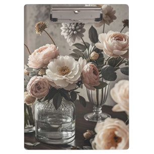 Farbige Blumen Elegante, vintage-inspirierte Blume Klemmbrett