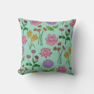 Farbige Blumen Kissen