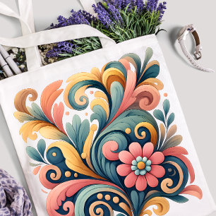 Farbige Blumen-Kunst-Tasche