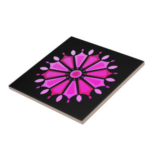 FARBIGE BLUMEN-KUNSTGESCHENK TOCHTER MUTTER CHEFIN FLIESE
