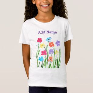 Farbige Blumen Lebendig Mädchenhaft Schön Elegant  T-Shirt