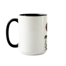 Farbige Blumen-Trio-Originalvorlage-Kaffeetasse