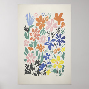 Farbige Blumenanordnungskunst Poster