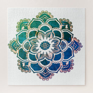 Farbige Blumendesigns Puzzle