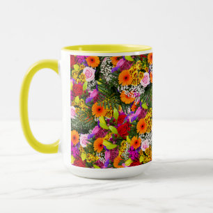 FARBIGE, BLUMENKAFFEETASSE TASSE
