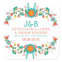 Farbige Blumenkränze