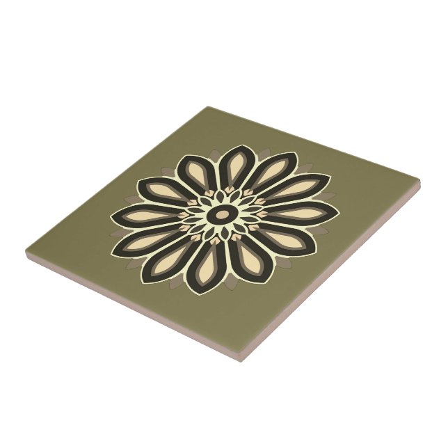 FARBIGE BLUMENKUNST GESCHENK TOCHTER MUTTER CHEFIN FLIESE (Seite)
