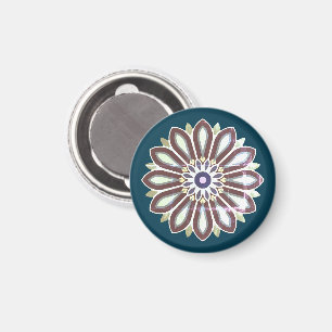 FARBIGE BLUMENKUNST GESCHENK TOCHTER MUTTER CHEFIN MAGNET