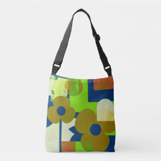 Farbige Blumenmuster-Tasche – Cute Vibrant Fl Tragetaschen Mit Langen Trägern