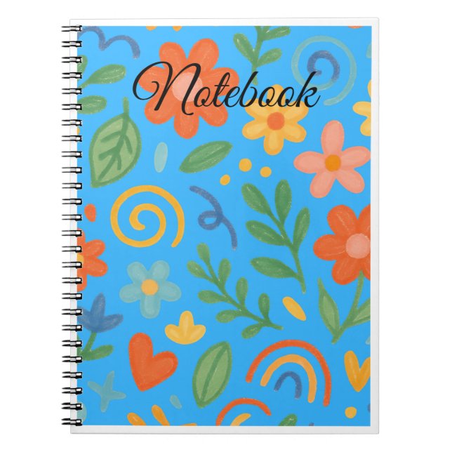 Farbige Blumennotizbuch Notizblock (Vorderseite)