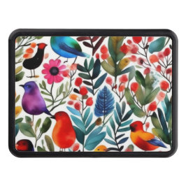 Farbige Blumenvögel Abschlepphaken Cover